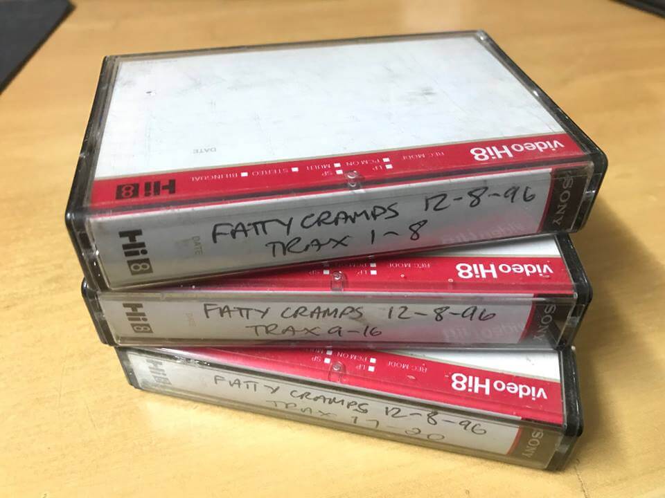 3 DA-88 tapes for The Fatty Cramps live at The Espy. Digitally transferred (digitized) by Infidel Studios
