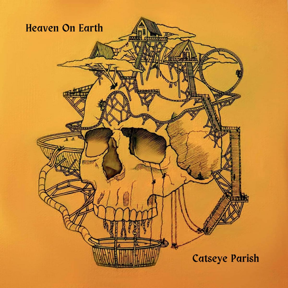 Cover art for Heaven on Earth by Catseye Parish. Record all music & vocals: Infidel Studios