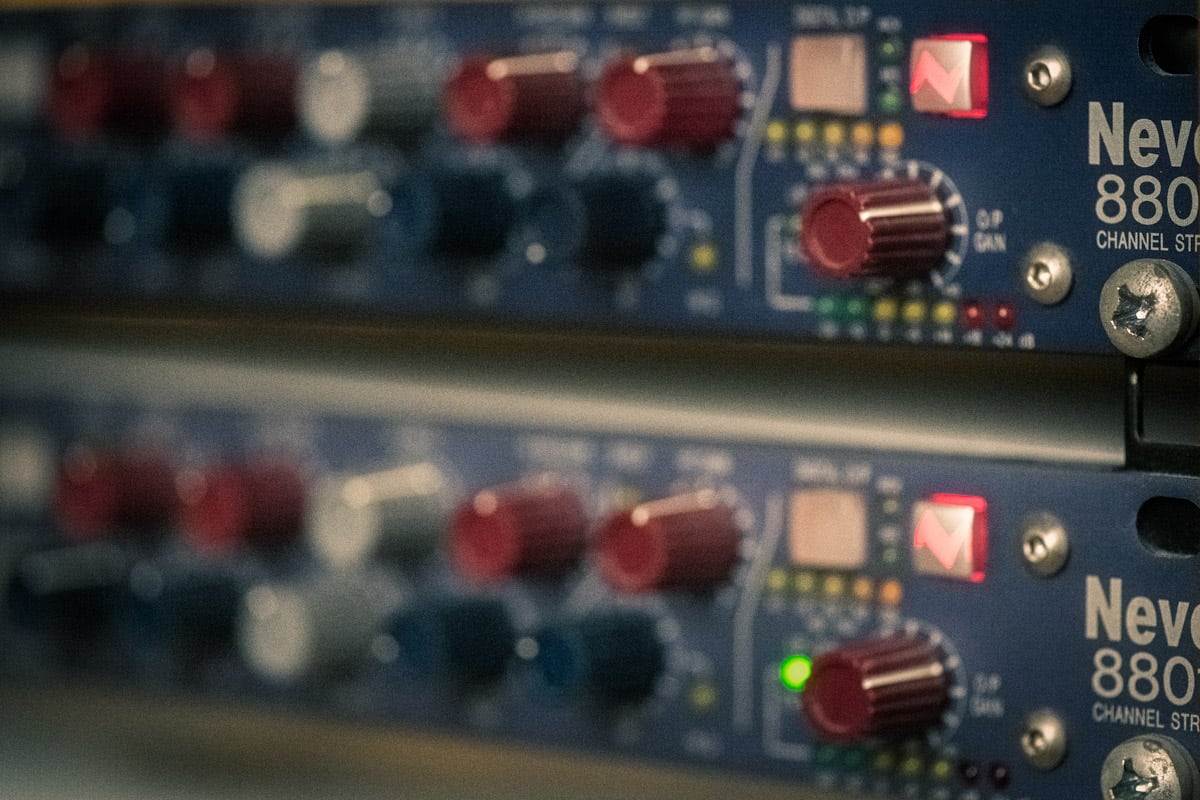 Pair of Neve 8801 input channel strips. Just some of the top shelf equipment we use.