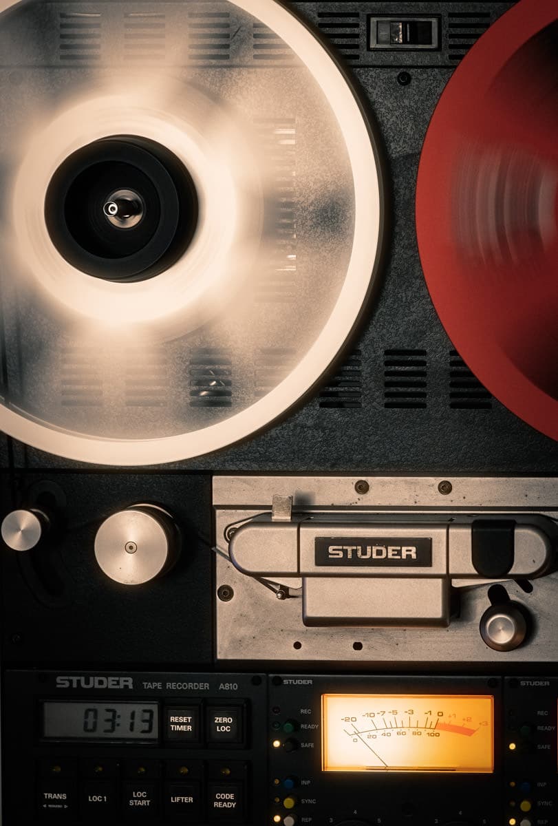 Studer A-810 1/4" reel to reel analogue recorder. Just one of the many playback machines we have for audio digitisation