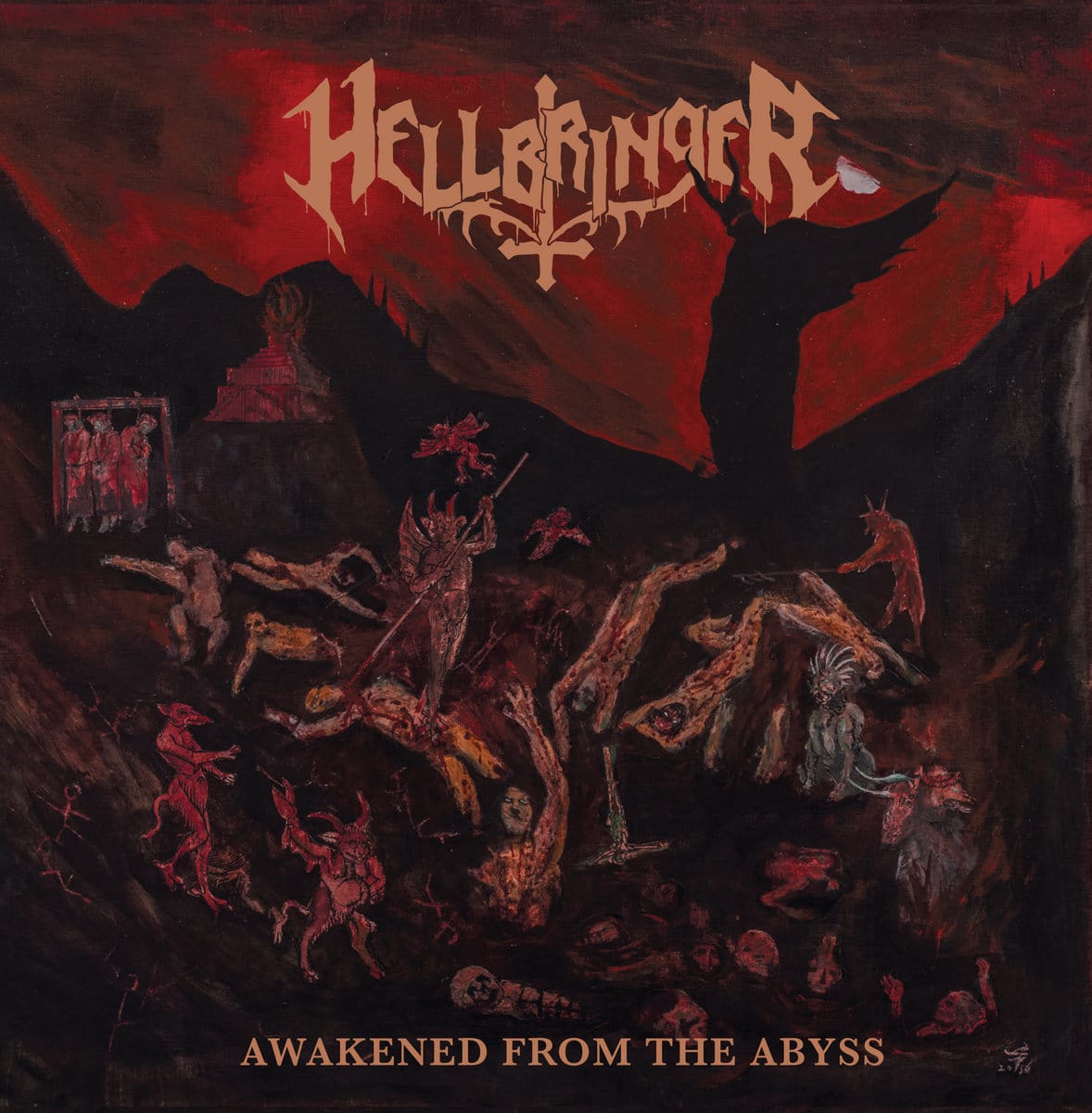 Cover art for Awakened From The Abyss by Hellbringer. Full record & mix: Infidel Studios